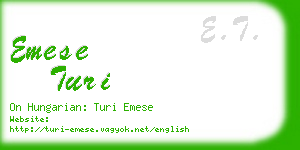 emese turi business card